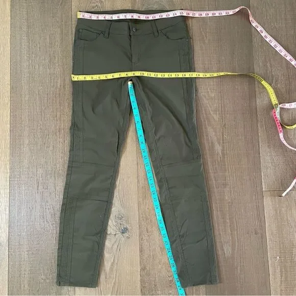 Prana Jenna Women's Pants Outdoor Cargo Green Mid Rise Slim Skinny Leg (Size10) - Picture 10 of 13
